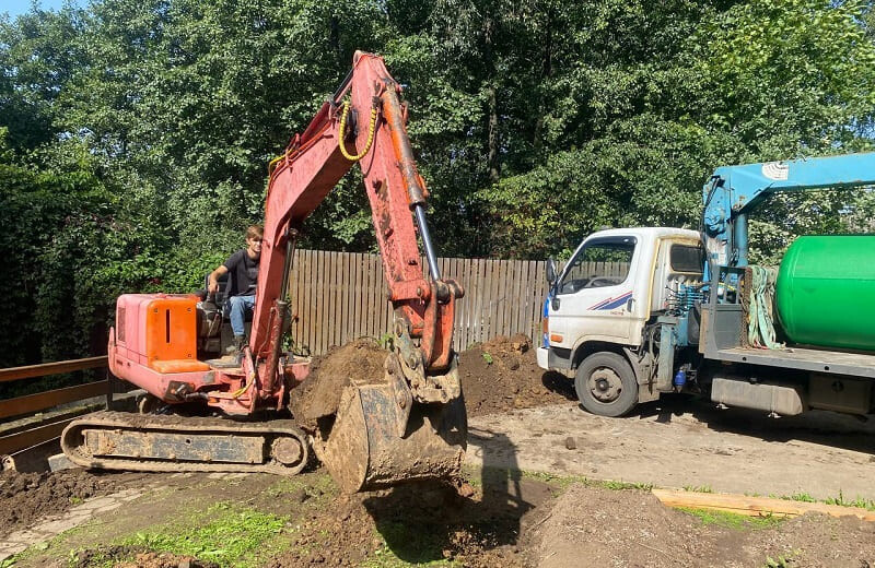 Монтаж газгольдера Спецгаз 6600 л в Алексине под ключ для частного дома